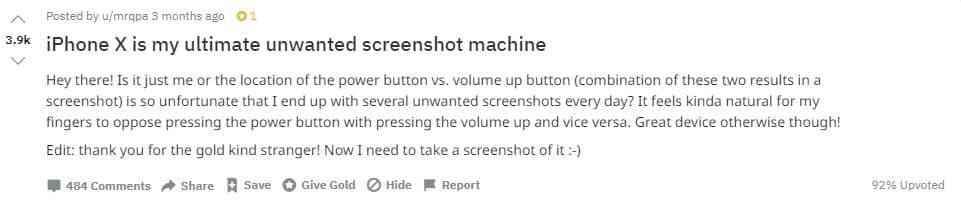 iPhone X is my ultimate unwanted screenshot machine